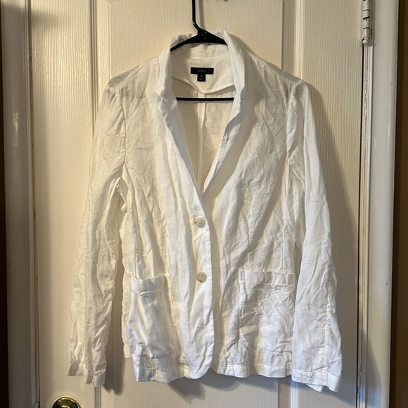 J. Crew white linen blazer - Picture 1 of 3
